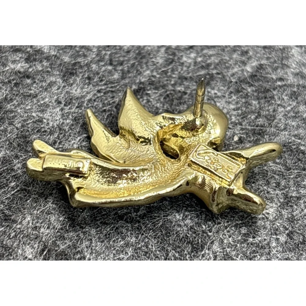 Liz Claiborne (LC) Two Tone Angel Brooch & Gigi Gold Tone Lapel Pin Vintage - Picture 11 of 14